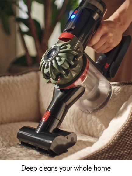Dyson V8 Cyclone Cordless Vacuum Cleaner, Black/Green - view 2, Black/Green