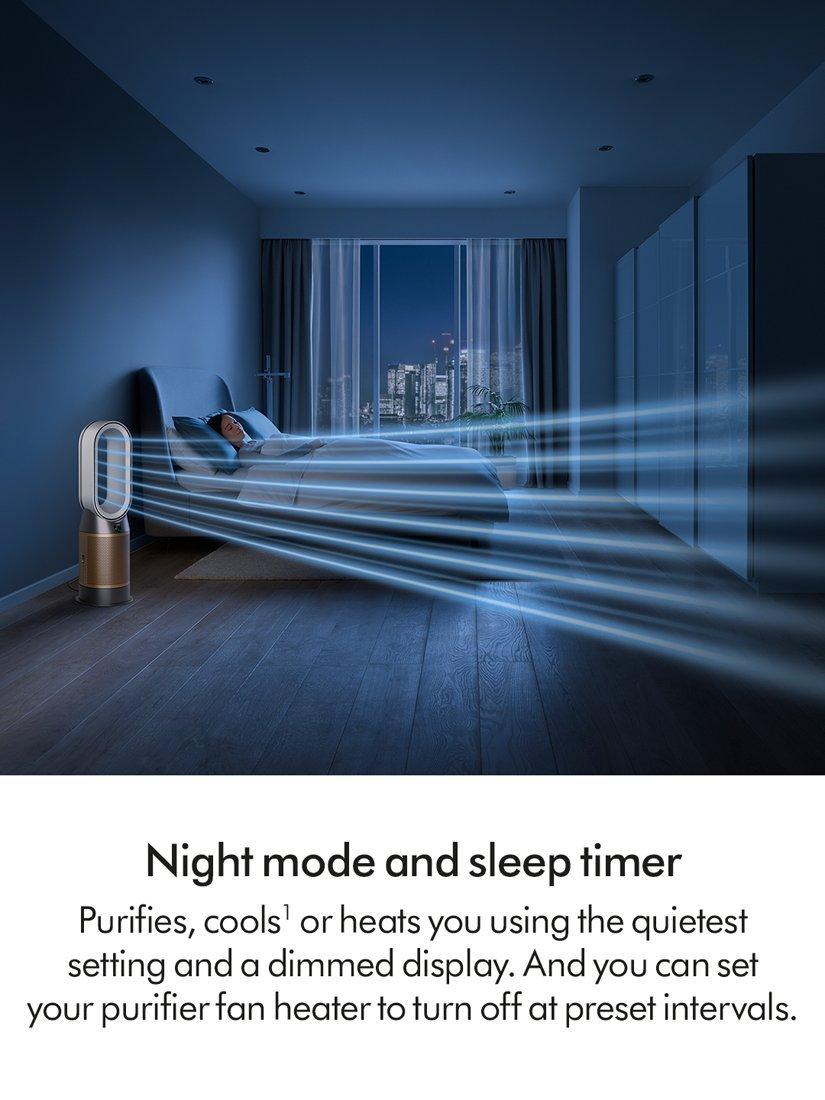 Dyson Purifier Hot+Cool HP2 De-Nox Purifying Fan Heater, White/Gold