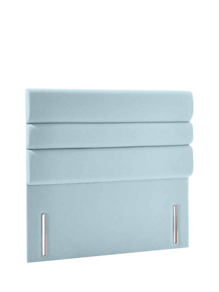 John Lewis OUTLET Lancaster Full Depth Upholstered Headboard, Super King Size, Like New, Relaxed Linen Duck Egg, Relaxed Linen Duck Egg