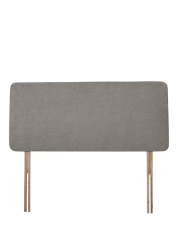 John Lewis OUTLET Sonning Upholstered Headboard, King Size, Like New, Soft Touch Chenille Grey, Soft Touch Chenille Grey