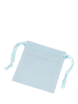 Simply Silver Crystal Clover Necklace - view 2, Sterling Silver Plated Brass