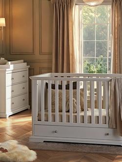 CuddleCo Beaumont Cot Bed & Changing Table Dresser, White - view 2, White