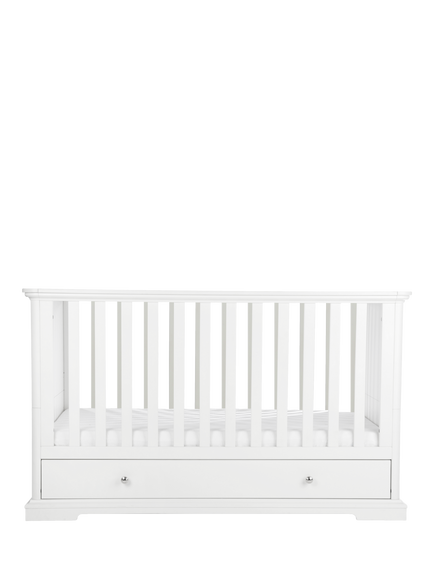 CuddleCo Beaumont Cot Bed, White, White