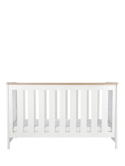 CuddleCo Burford Cot Bed, White & Oak, White & Oak
