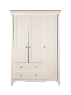 CuddleCo Clara Triple Wardrobe, Cashmere & Ash, Cashmere & Ash