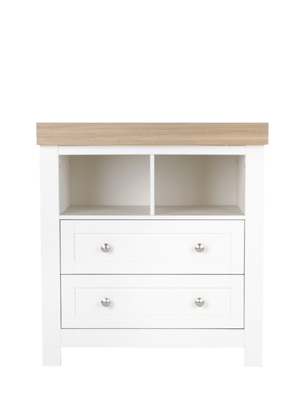 CuddleCo Burford Changing Table Dresser, White & Oak