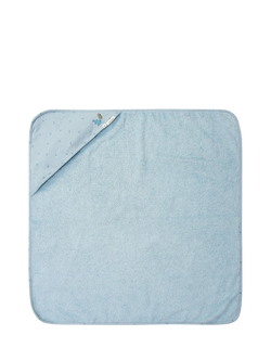 Little Dutch Hooded Towel, Blue - view 2, Blue