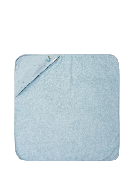 Little Dutch Hooded Towel, Blue - view 2, Blue