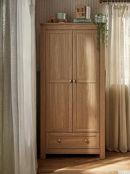 CuddleCo Burford Double Wardrobe - view 2, Oak