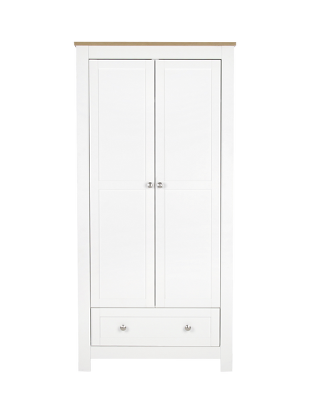 CuddleCo Burford Double Wardrobe, White & Oak