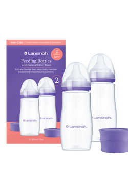 Lansinoh NaturalWave™ Baby Bottle, 330ml, Pack of 2, Multi