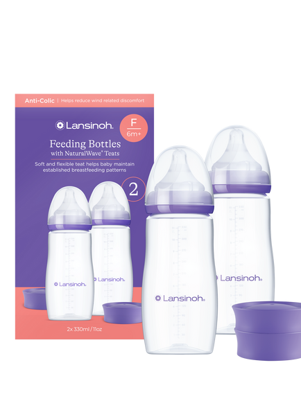 Lansinoh NaturalWave™ Baby Bottle, 330ml, Pack of 2, Multi