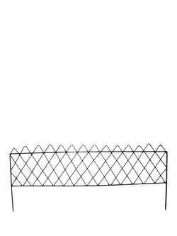 Wilstone Metal Edging Fence, Pack of 2, 90cm, Rustic, Natural