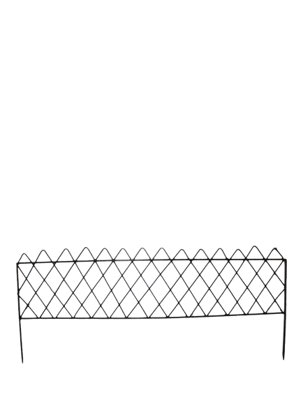 Wilstone Metal Edging Fence, Pack of 2, 90cm, Rustic, Natural