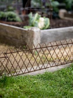 Wilstone Metal Edging Fence, Pack of 2, 90cm, Rustic - view 2, Natural