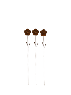 Wilstone Poppy Metal Plant Support, Pack of 3, Rustic, Natural