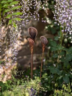 Wilstone Lily Metal Plant Support, Set of 3 - view 2, Natural