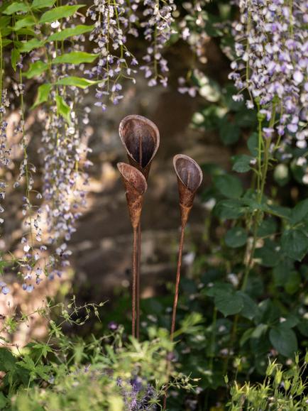 Wilstone Lily Metal Plant Support, Set of 3 - view 2, Natural