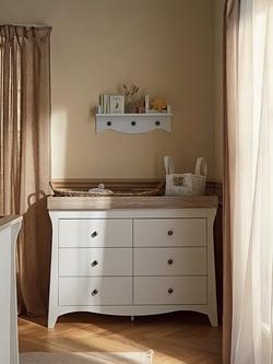 CuddleCo Clara 6-Drawer Changing Table Dresser, White & Ash - view 2, White & Ash