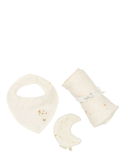 Little Dutch Mouth Cloth, Teat Cloth & Bandana Bib Set, Moonstar - view 2, Moonstar