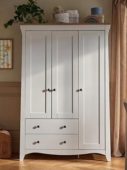 CuddleCo Clara Triple Wardrobe, White & Ash - view 2, White & Ash