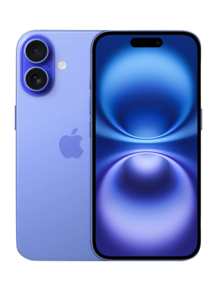 REFURBISHED Apple iPhone 16, iOS, 6.1", 5G, SIM Free, 512GB, Excellent, Ultramarine Blue
