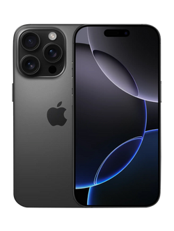 REFURBISHED Apple iPhone 16 Pro, iOS, 6.3", 5G, SIM Free, 1TB, Excellent, Black Titanium