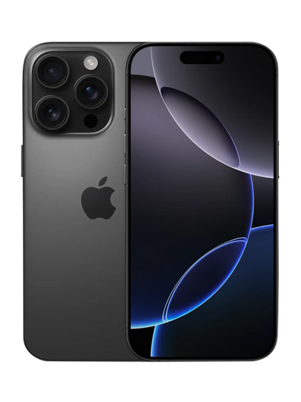 REFURBISHED Apple iPhone 16 Pro, iOS, 6.3", 5G, SIM Free, 1TB, Excellent, Black Titanium
