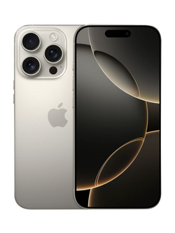 REFURBISHED Apple iPhone 16 Pro, iOS, 6.3", 5G, SIM Free, 512GB, Excellent, Natural Titanium