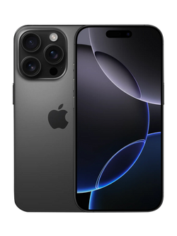 REFURBISHED Apple iPhone 16 Pro, iOS, 6.3", 5G, SIM Free, 512GB, Excellent, Black Titanium