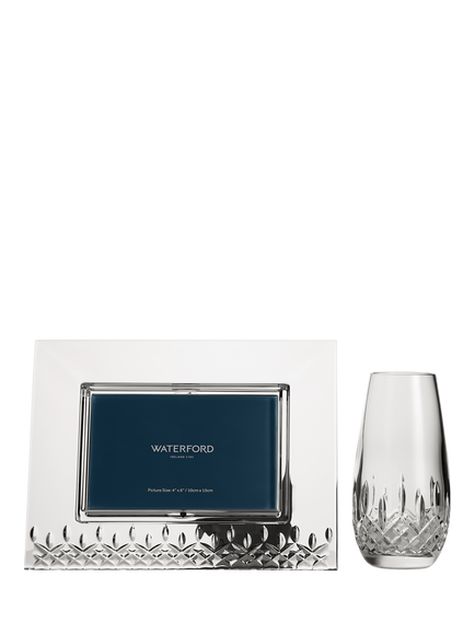 Waterford Lismore Essence Cut Glass Crystal Photo Frame & Vase Gift Set, Clear