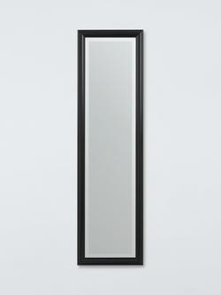 John Lewis Classic Rectangular Wall Mirror, 117 x 27cm, Black, Black