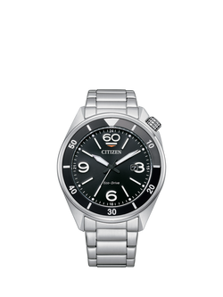 Citizen CB5887-55H Men's Chrono A.T Round Bracelet Strap Watch, Black, Black