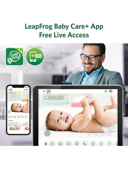 LeapFrog LF5817HD 7" Wi-Fi Smart Video Baby Monitor & Over-the-Cot Floor Stand - view 2, Multi