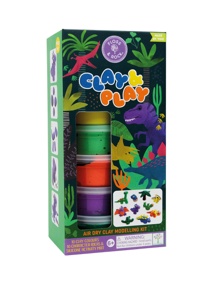 Floss & Rock Clay & Play Dinosaur, Multi