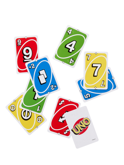 Mattel UNO Braille Card Game - view 2, Multi