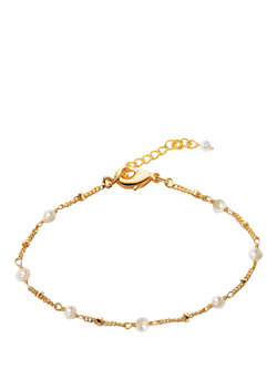 Ivory & co. Luxe Bridal Freshwater Pearl Bobble Chain Bracelet, Yellow Gold, Yellow Gold