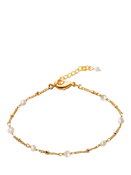 Ivory & co. Luxe Bridal Freshwater Pearl Bobble Chain Bracelet, Yellow Gold, Yellow Gold