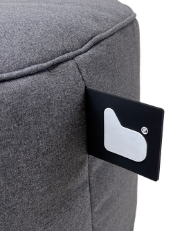 Extreme Lounging Outdoor Brushed B-Poufe - view 2, Dark Grey