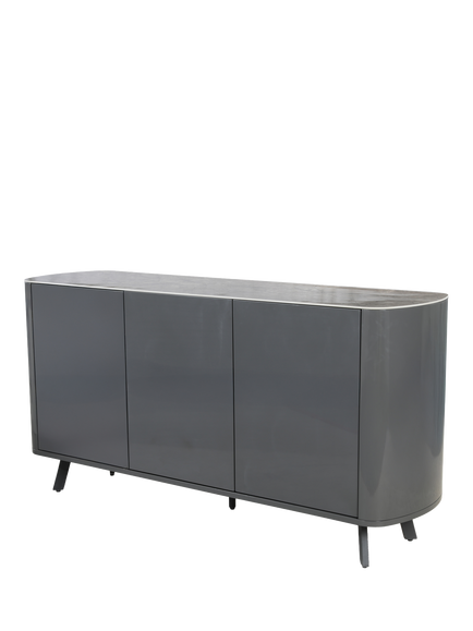 KETTLER Lorenzo 3 Door Sideboard, Grey, Grey