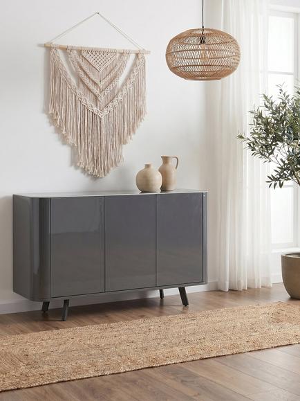 KETTLER Lorenzo 3 Door Sideboard, Grey - view 2, Grey