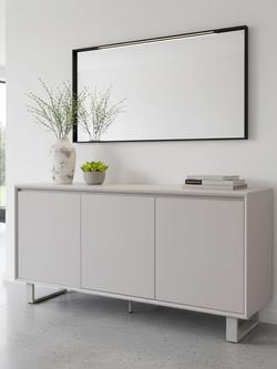 KETTLER Oslo 3 Door Sideboard, Grey - view 2, White