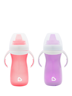 Munchkin Gentle Transition First Cup, Set of 2, Pink/Purple, Pink/Purple