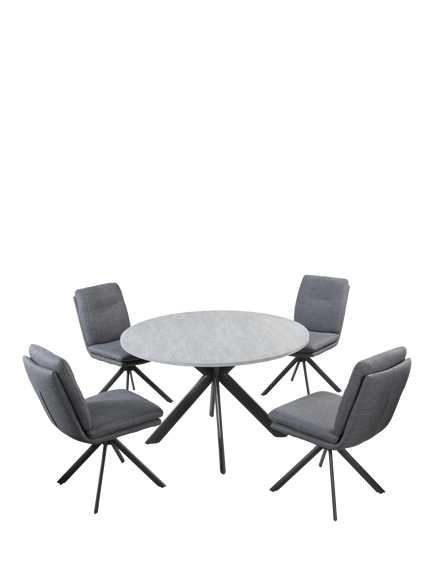 KETTLER Boston 4 Seat Dining Set, Grey, 