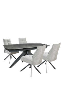 KETTLER Lorenzo 4 Seat Dining Set, Grey, 