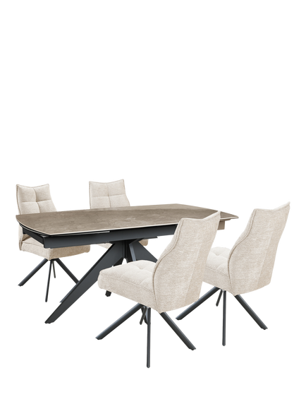 KETTLER Lorenzo 4-6 Seater Dining Set, Grey, 