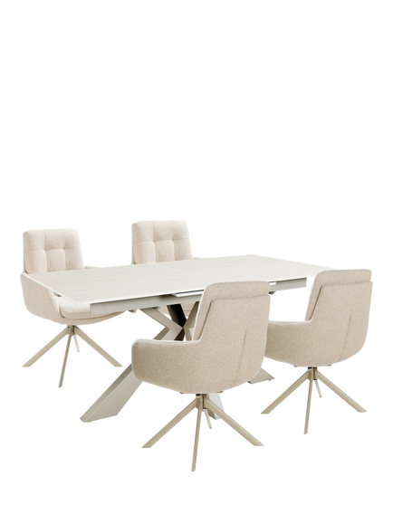 KETTLER Oslo 4-6 Seat Dining Set, Natural, Natural