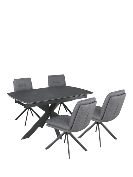 KETTLER Vermont 4-6 Seat Dining Set, Grey, Grey