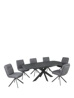 KETTLER Vermont 6-8 Seat Dining Set, Grey, 