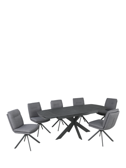 KETTLER Vermont 6-8 Seat Dining Set, Grey, 